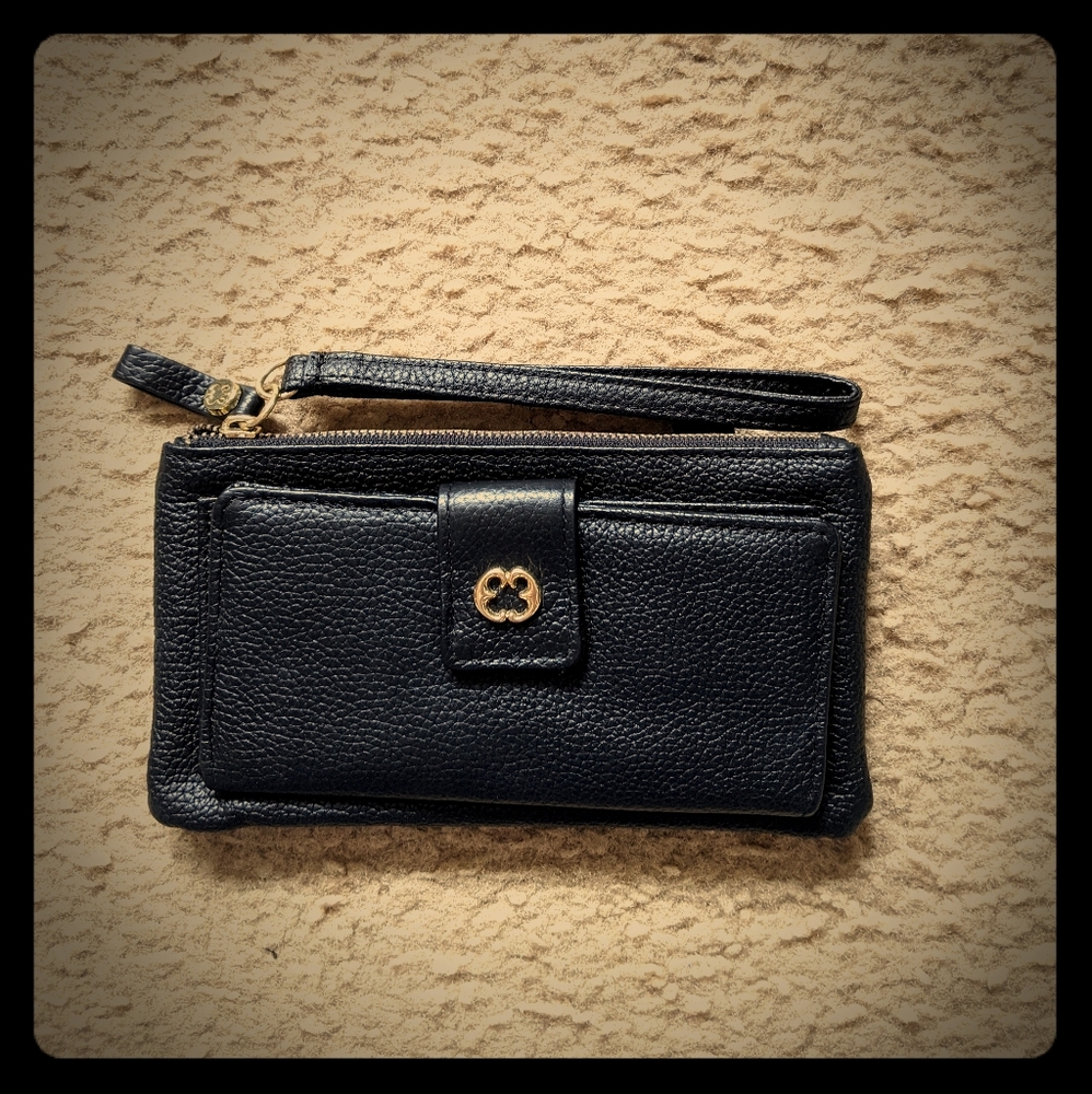 Emma Fox leather wristlet wallet